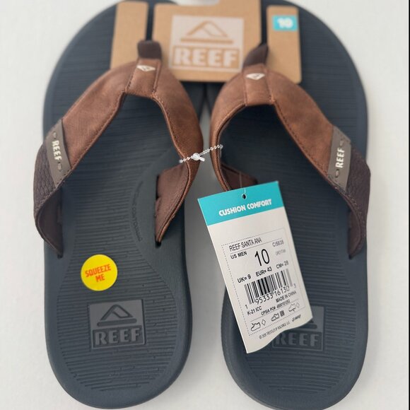 REEF Men's Santa Ana Sandals Size 10 NEW - Picture 1 of 2